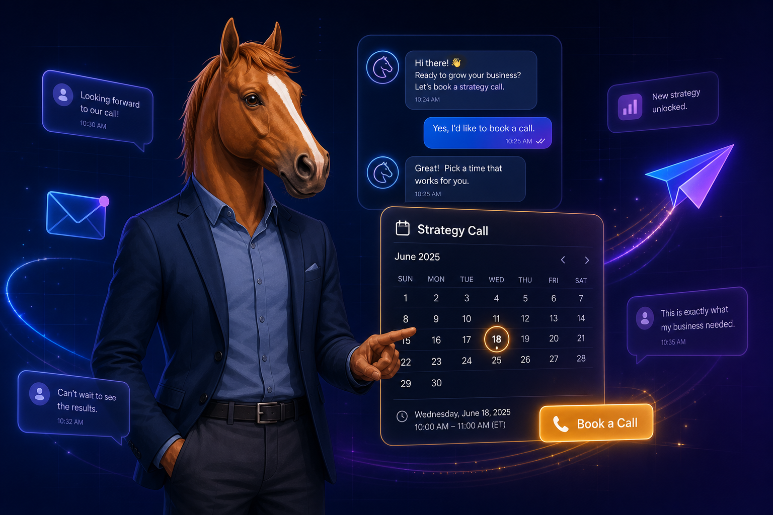 Carova Digital strategy call illustration