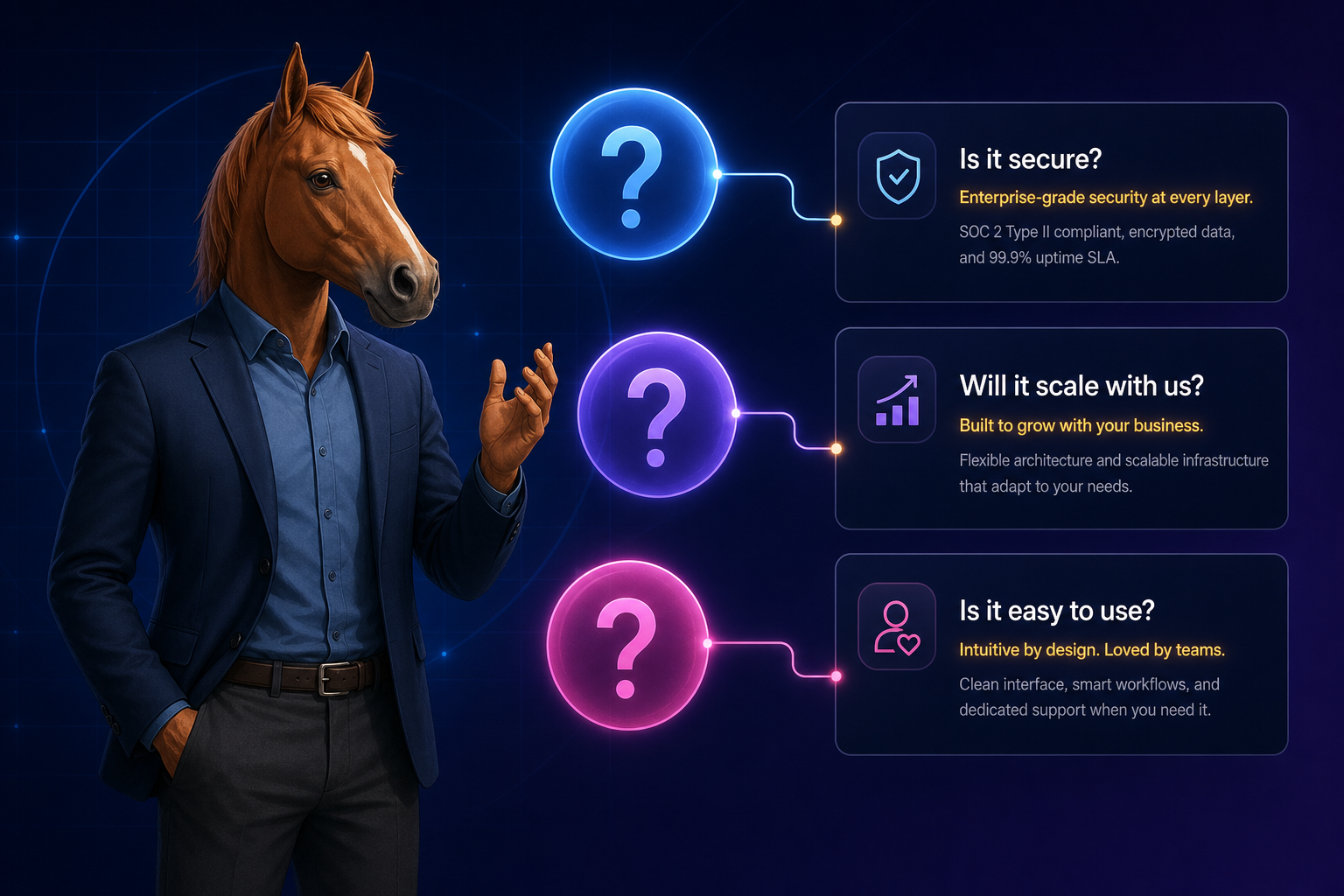 Carova Digital FAQ illustration