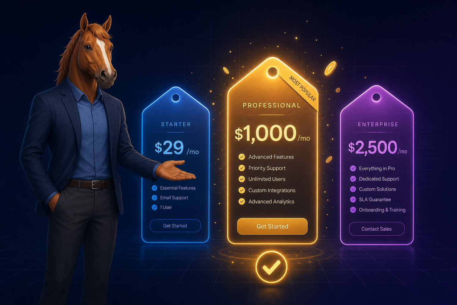 Carova Digital pricing illustration